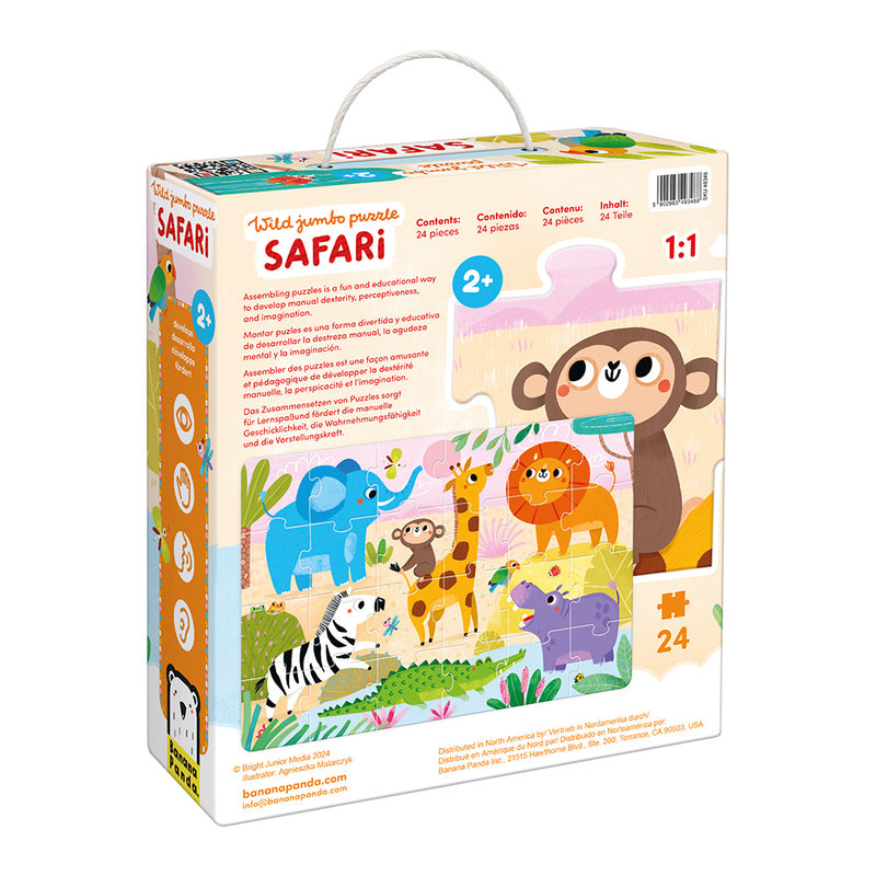 Banana Panda - WILD JUMBO - 24pc PUZZLE SAFARI (2+) - Limolin 