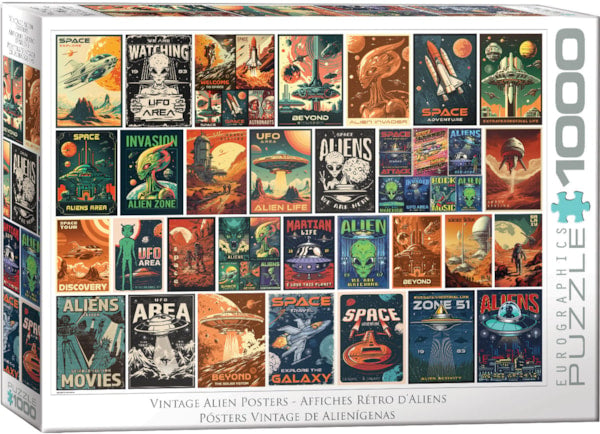Eurographics - 1000 Piece Jigsaw Puzzle - Alien Invasion Collage