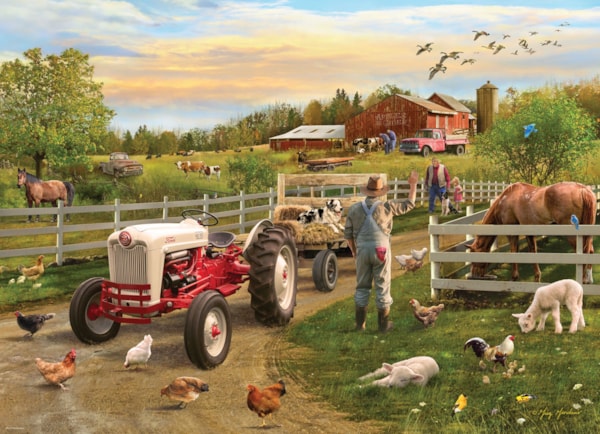 Eurographics - 1000 Piece Jigsaw Puzzle - Farmer's Ford Tractor - Greg Giordano