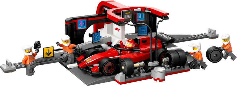 LEGO - 60443 - CITY - F1 pit Stop & Pit Crew w/Ferrari Car - 322pcs