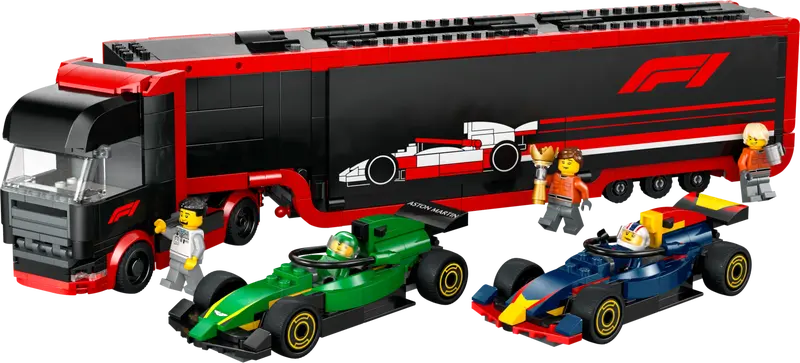 LEGO - 60445 - CITY - F1 Truck w/RB20 & AMR254 F1 Cars - 1086pcs