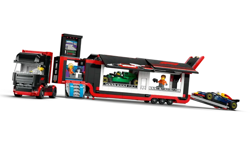 LEGO - 60445 - CITY - F1 Truck w/RB20 & AMR254 F1 Cars - 1086pcs