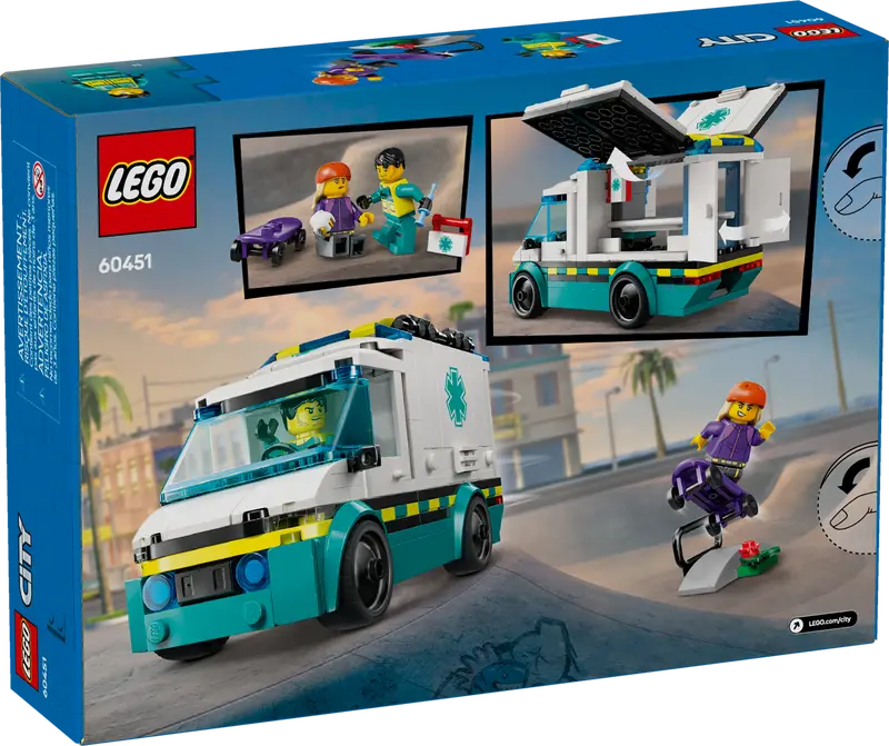 LEGO - 60451 - CITY - Emergency Ambulance - 184pcs