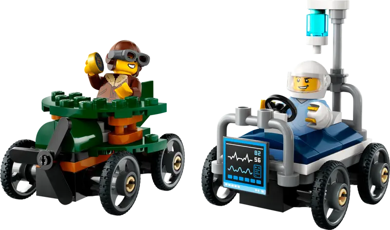 LEGO - 60459 - CITY - Airplane vs. Hospital Bed Race Car Pack - 70pcs