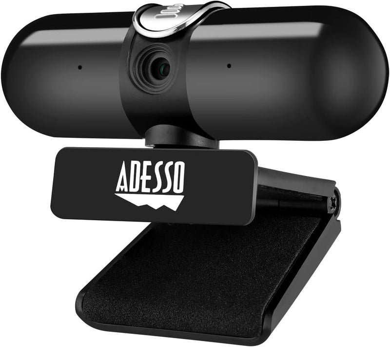 Adesso - Webcam CyberTrack H7 2K (4MP) QUAD HD with Built-in Dual Microphone & Privacy Shuter (TAA Compliant)