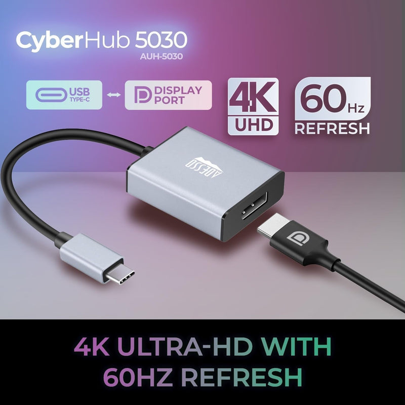 Adesso - USB C to Display port Adapter @4K/60Hz