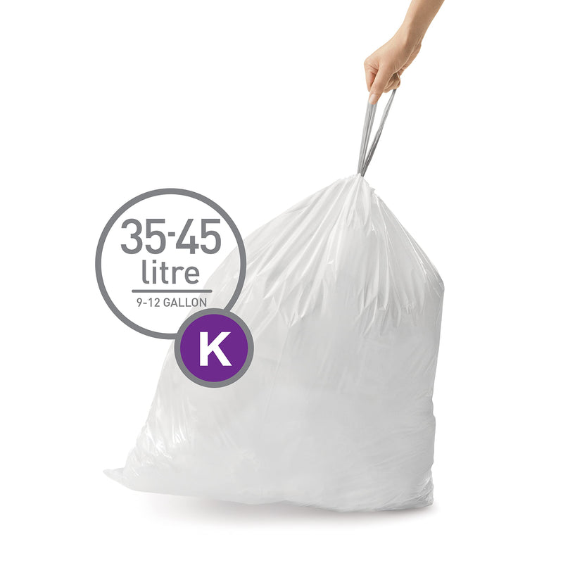 simplehuman Code K Trash Liners CW0260, 35–45 L, 60 Count