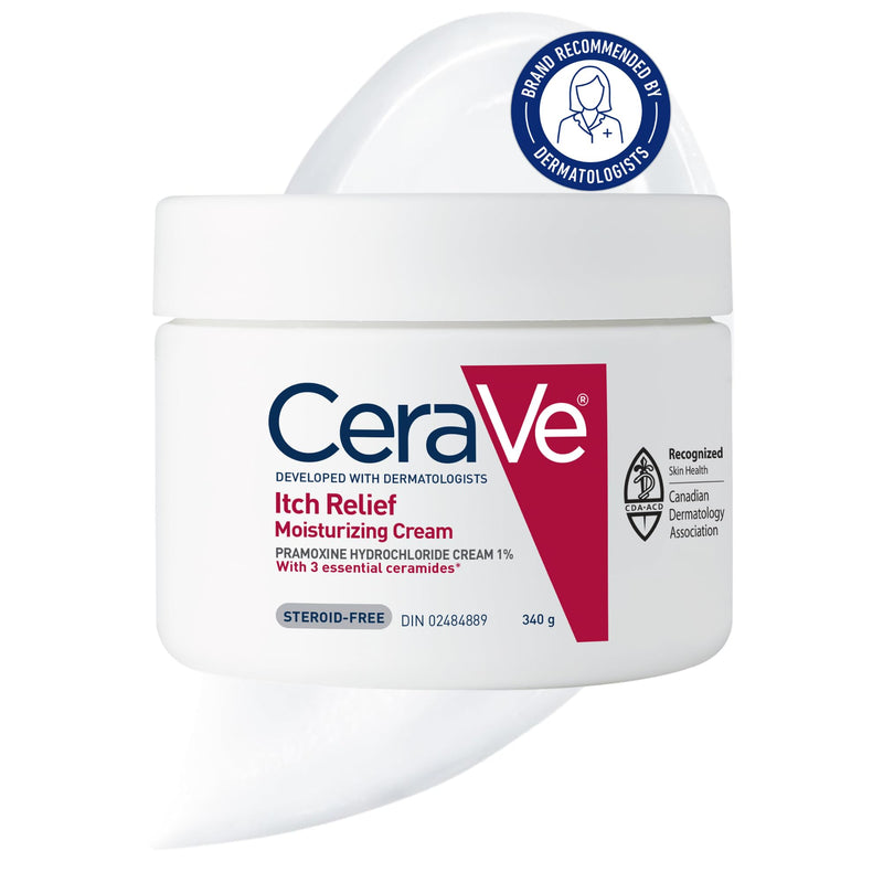CeraVe - Itch Relief Moisturizing Cream - 1% Pramoxine - 340 g