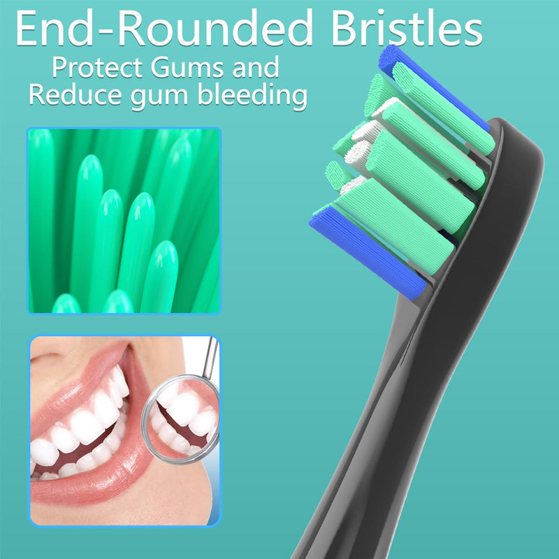 Cusnikelo Replacement Brush Heads Compatible with Philips Sonicare, 16 Pack