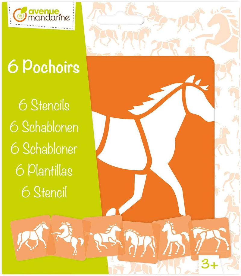 Avenue Mandarine - Horse Stencils (Set of 6)