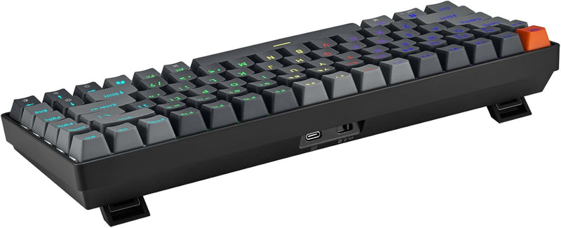 Adesso - Wired/Wireless/Bluetooth Multi-OS Illuminated QMK VIA Mechanical Mini Keyboard With CoPilot AI Hotkey (Red Switch)