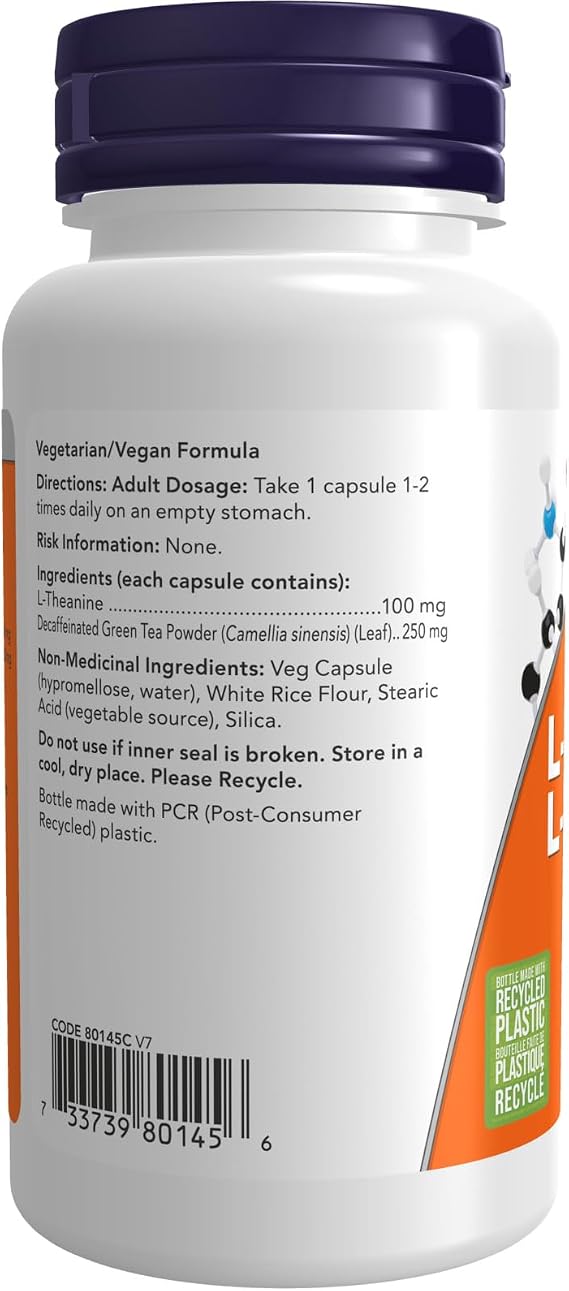 Now - L - Theanine 100MG From Greentea 90VCAP