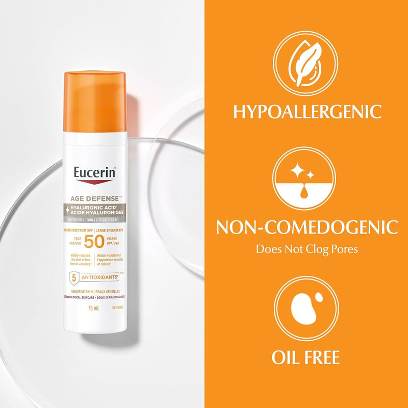 Eucerin Age Defense Face Sunscreen SPF 50, 75 mL