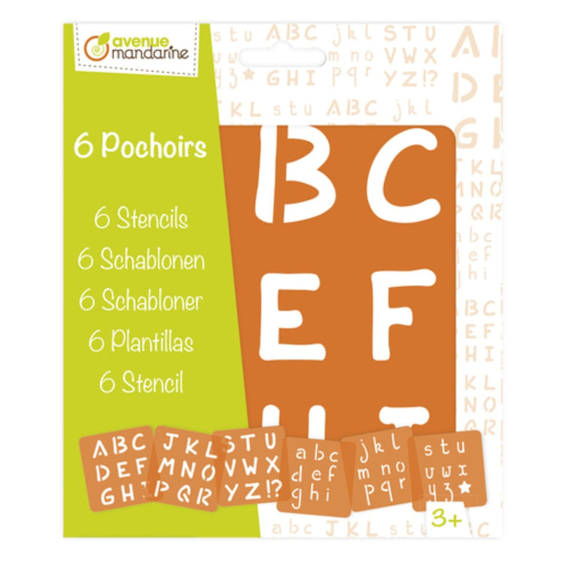 Avenue Mandarine - Alphabet Stencils (Set of 6)