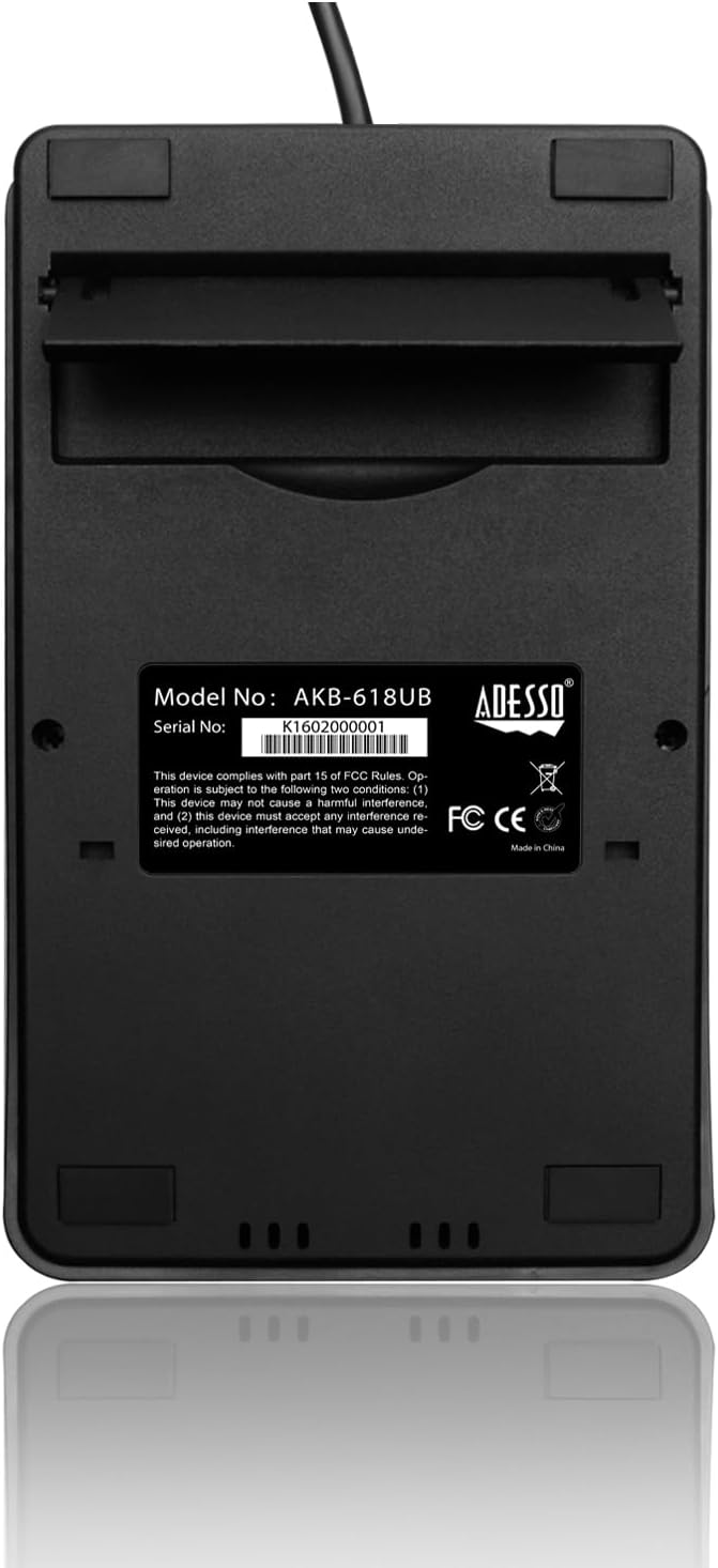 Adesso - Keypad Wired Antimicrobial Waterproof Ergonomic - Black