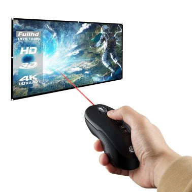 Adesso - 2.4Ghz Wireless Presenter Mouse with Laser Pointer and Air Mouse