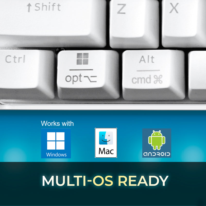 Adesso - Keyboard Wired Multi OS Illuminated Copilot AI Hotkey - White