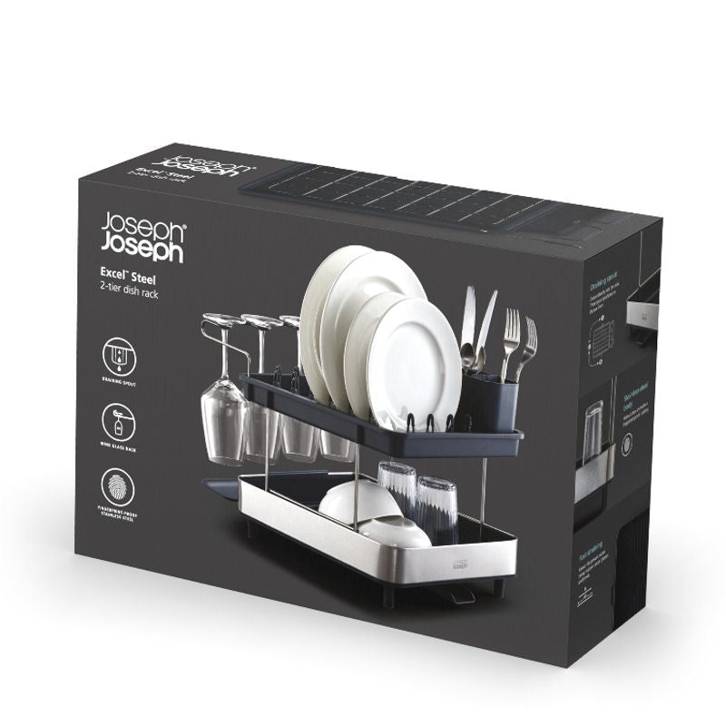 Joseph Joseph - Excel™ Steel 2-tier Dish Rack
