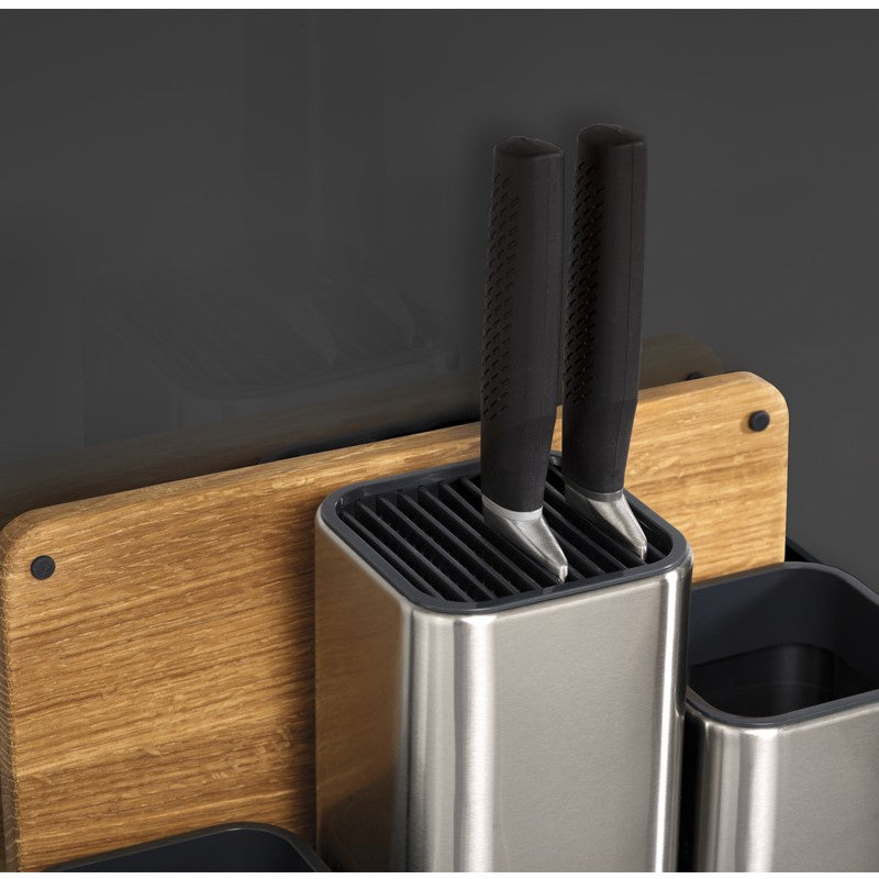 Joseph Joseph - CounterStore™100 -  Utensil Organizer & Oak Board