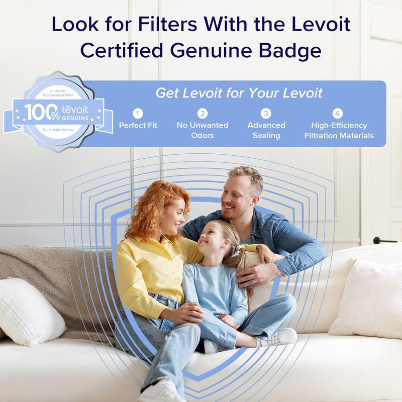 Levoit Vital 100S-P Smart Air Purifier, White and Black