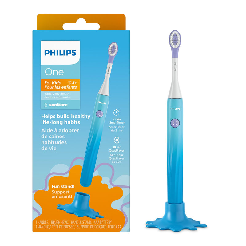 Philips One for Kids by Sonicare Battery Toothbrush HY1130/02, Blue