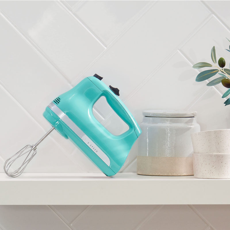 KitchenAid - KHM512AQ - 5-Speed Hand Mixer - Aqua Sky