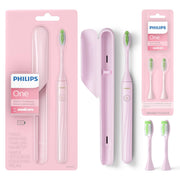 Philips One by Sonicare Battery Toothbrush & Brush Head Bundle BD3003/AZ, Pink