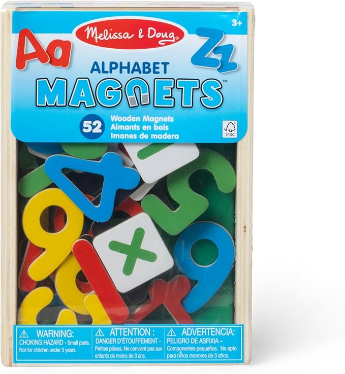 Melissa & Doug - Wooden Letter Alphabet Magnets