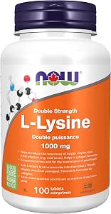 Now - L - Lysine 1000MG Extra Strength 100TABS