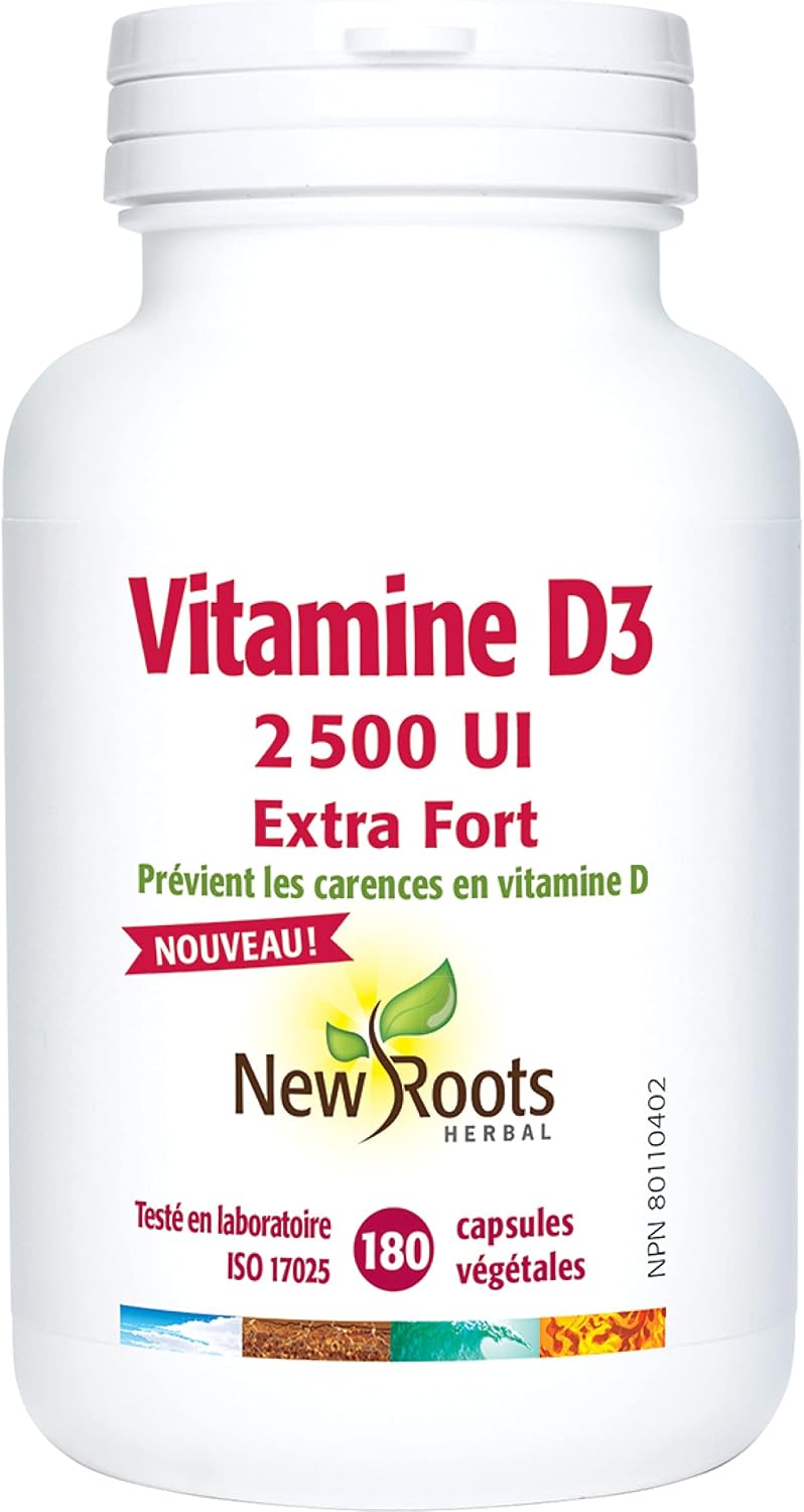 New Roots Herbal - Vitamin D3 2 500?IU Extra Strength - 180 Capsules