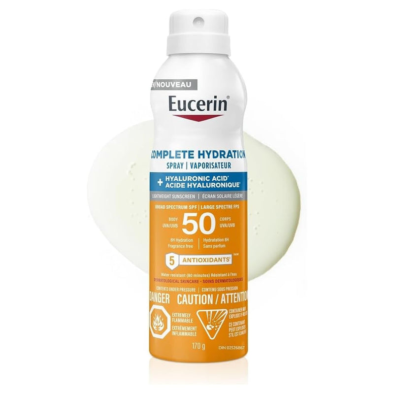 Eucerin Complete Hydration Body Sunscreen Spray SPF 50, 170 g