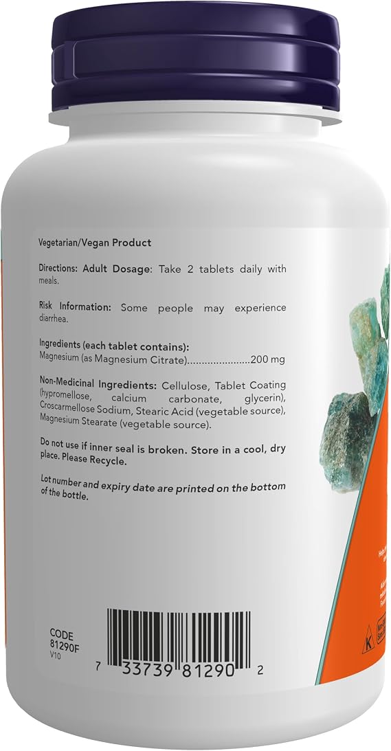 Now - Magnesium Citrate 200MG 100TAB