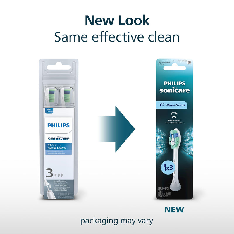 Philips Sonicare Optimal Plaque Control Heads HX9023/92, White, 3 Pack