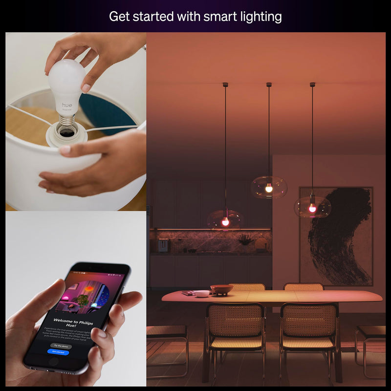 Philips Hue Essential A19 Color Smart Bulbs 592568, 2 Pack