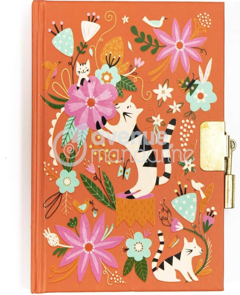 Avenue Mandarine - Secret Journal - Cats & Flowers | 11 x 14 cm / 4.3 x 5.5 in