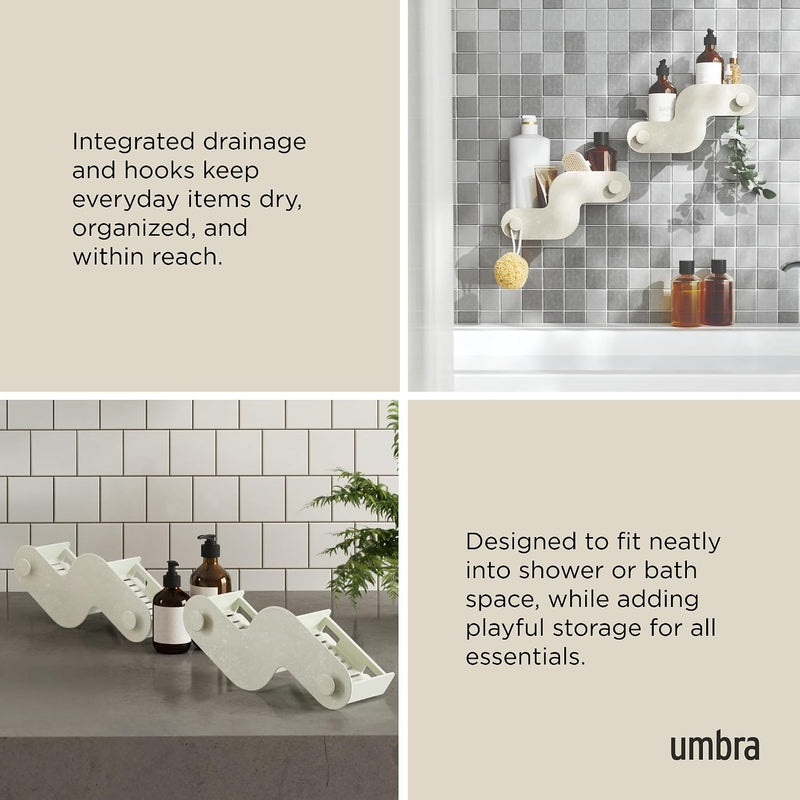 UMBRA - Nami Adhesive Shower Bins, Set of 2