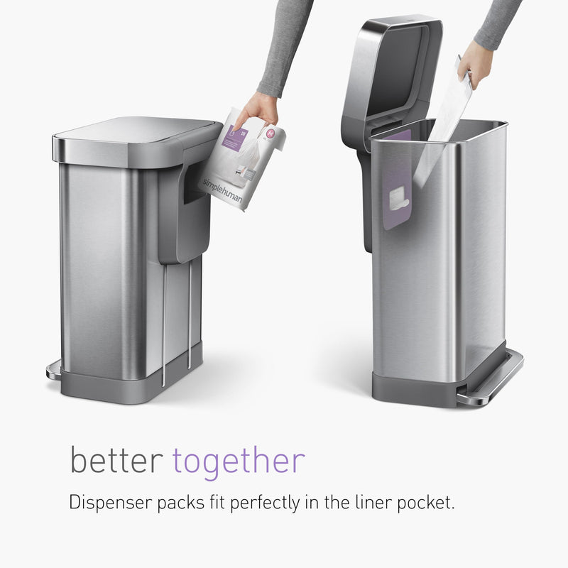 simplehuman Code M Trash Liners CW0173CP, 45 L, 100 Count
