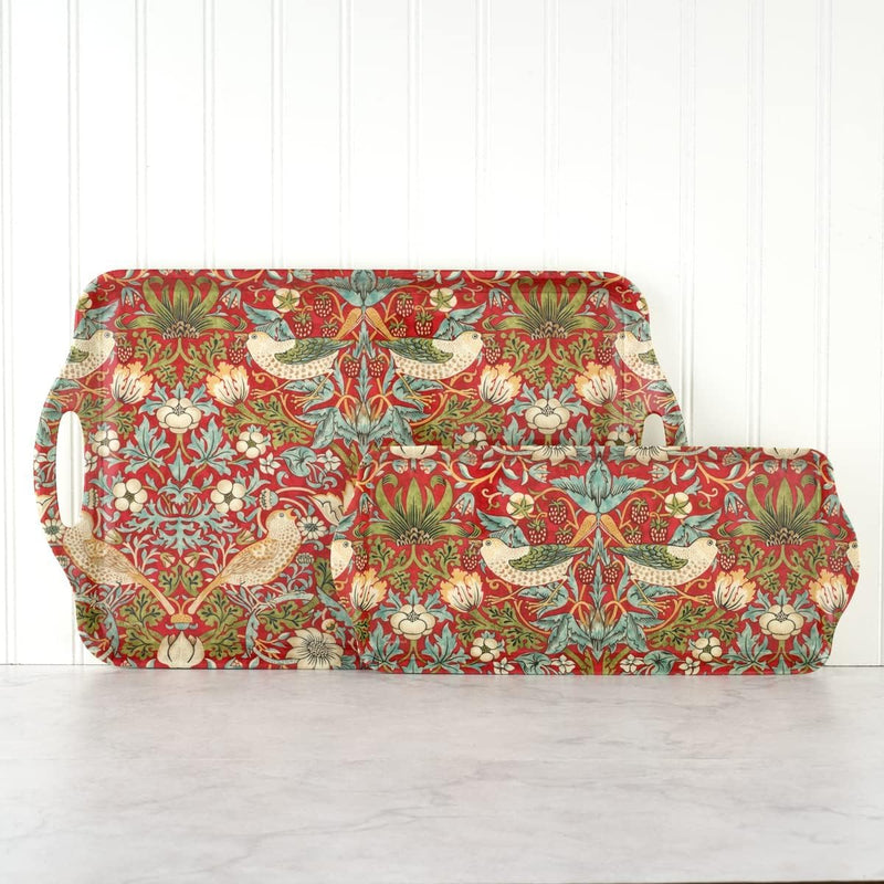 Pimpernel - Strawberry Thief Red - Sandwich Tray 15.1 × 6.5 in