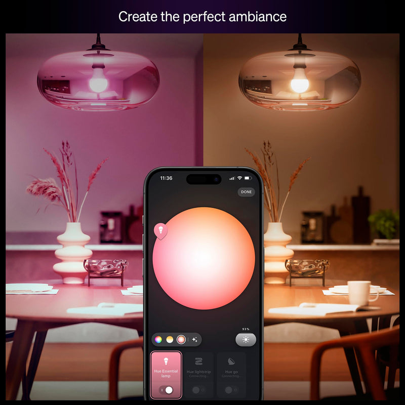 Philips Hue Essential A19 Color Smart Bulb 592535, 1 Pack