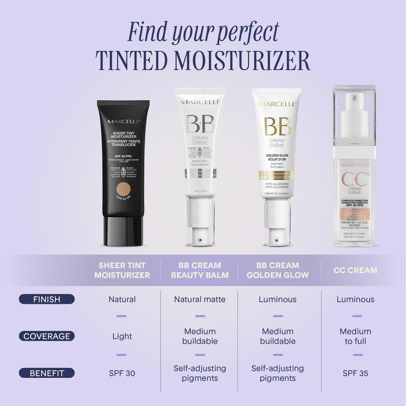Marcelle Sheer Tint Moisturizer SPF 30, Beige Lumière, 40 mL