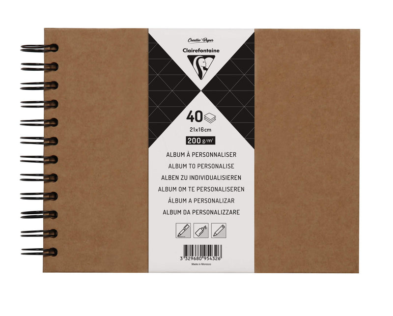 Clairefontaine - Kraft hardcover album 8.25X6 40S 200G