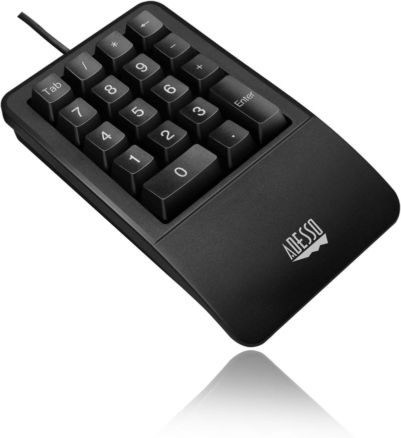 Adesso - Keypad Wired Antimicrobial Waterproof Ergonomic - Black
