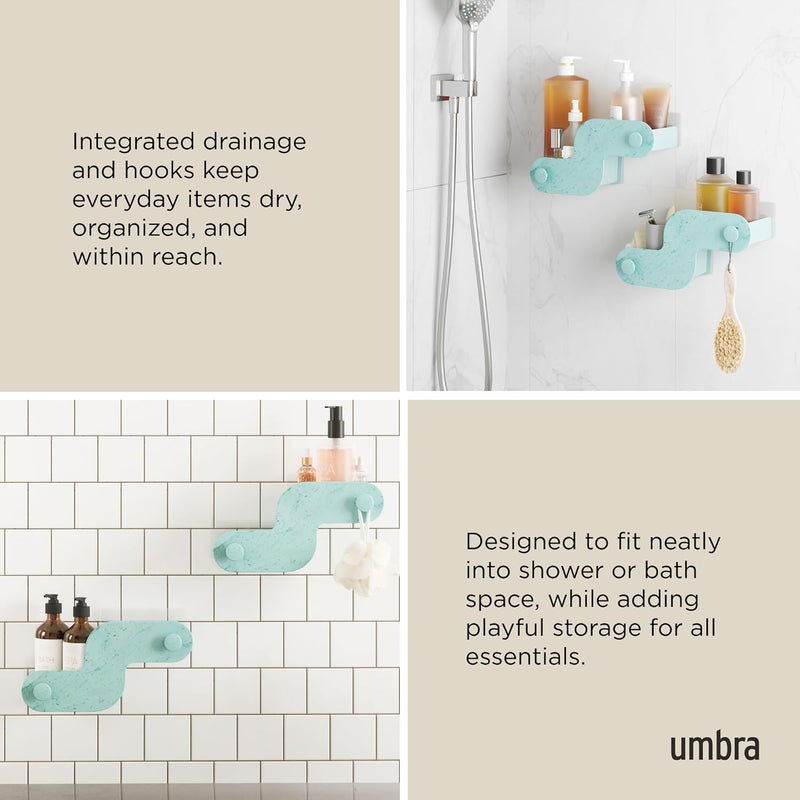 UMBRA - Nami Adhesive Shower Bins, Set of 2
