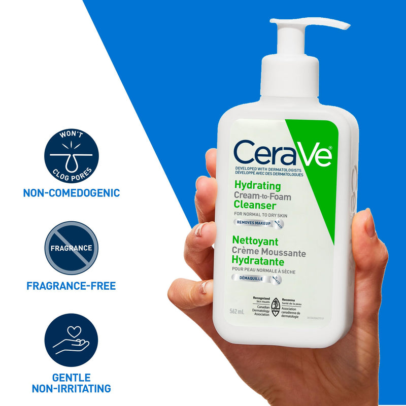 CeraVe - Hydrating Cream-to-Foam Cleanser - 562 mL