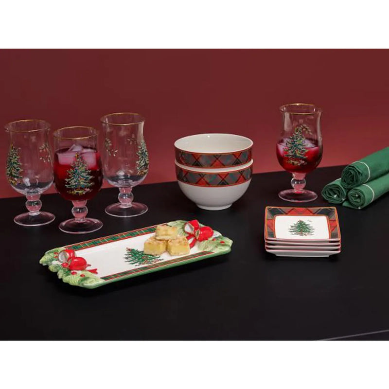 Spode - Christmas Tree Tartan - Plateau à dessert annuel 2026 | 30,5 cm