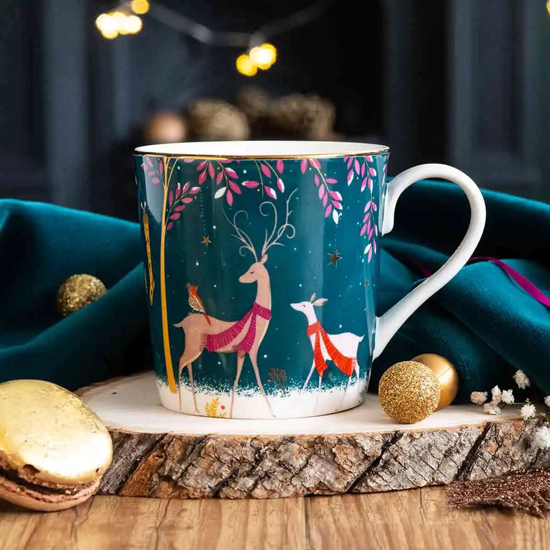Sara Miller - Woodland - Mug 12Oz. Deer & Robin