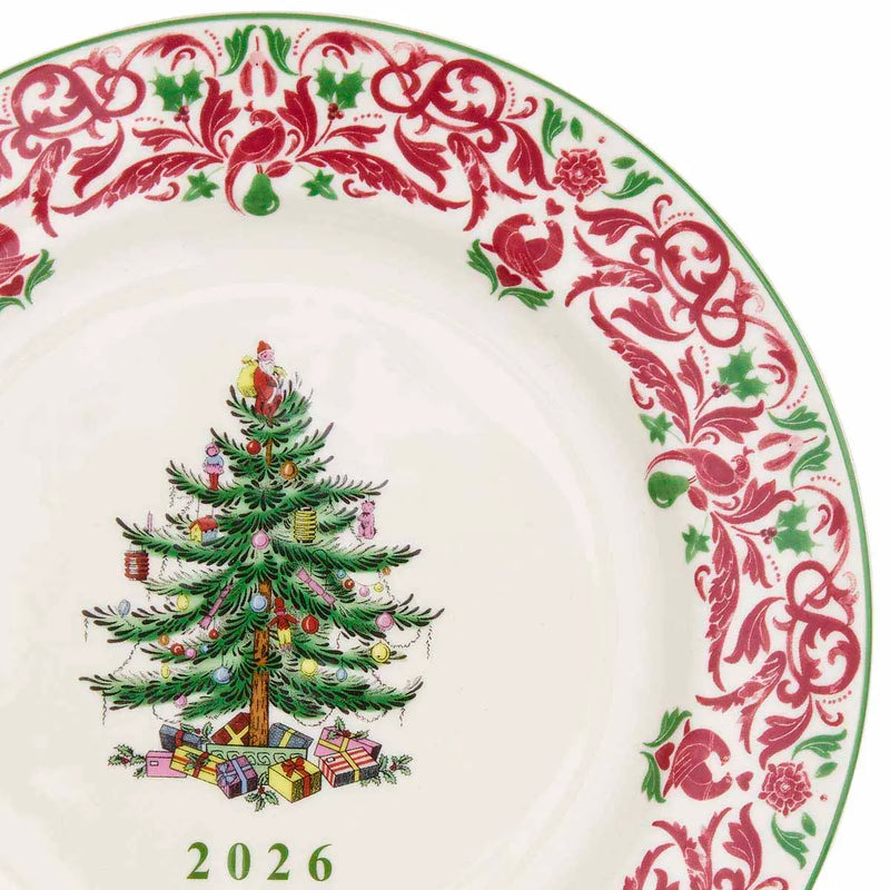 Spode - Christmas Tree Tartan - Annual Collector Plate 2026 | 8 in / 20.3 cm