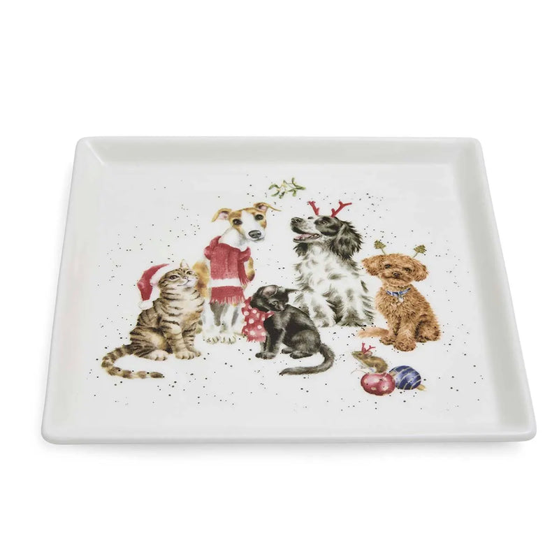 Royal Worcester - Wrendale Designs - SQUARE PLATE 9" (DOGS)