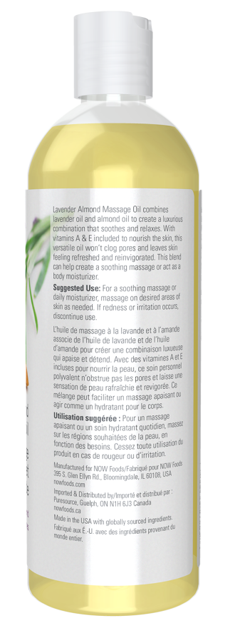 Now - Lavender - Almond Massage Oil 473 mL