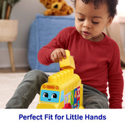 MEGA BLOKS Build & Count Bus 45-Piece Set (JKG34) — child stacking